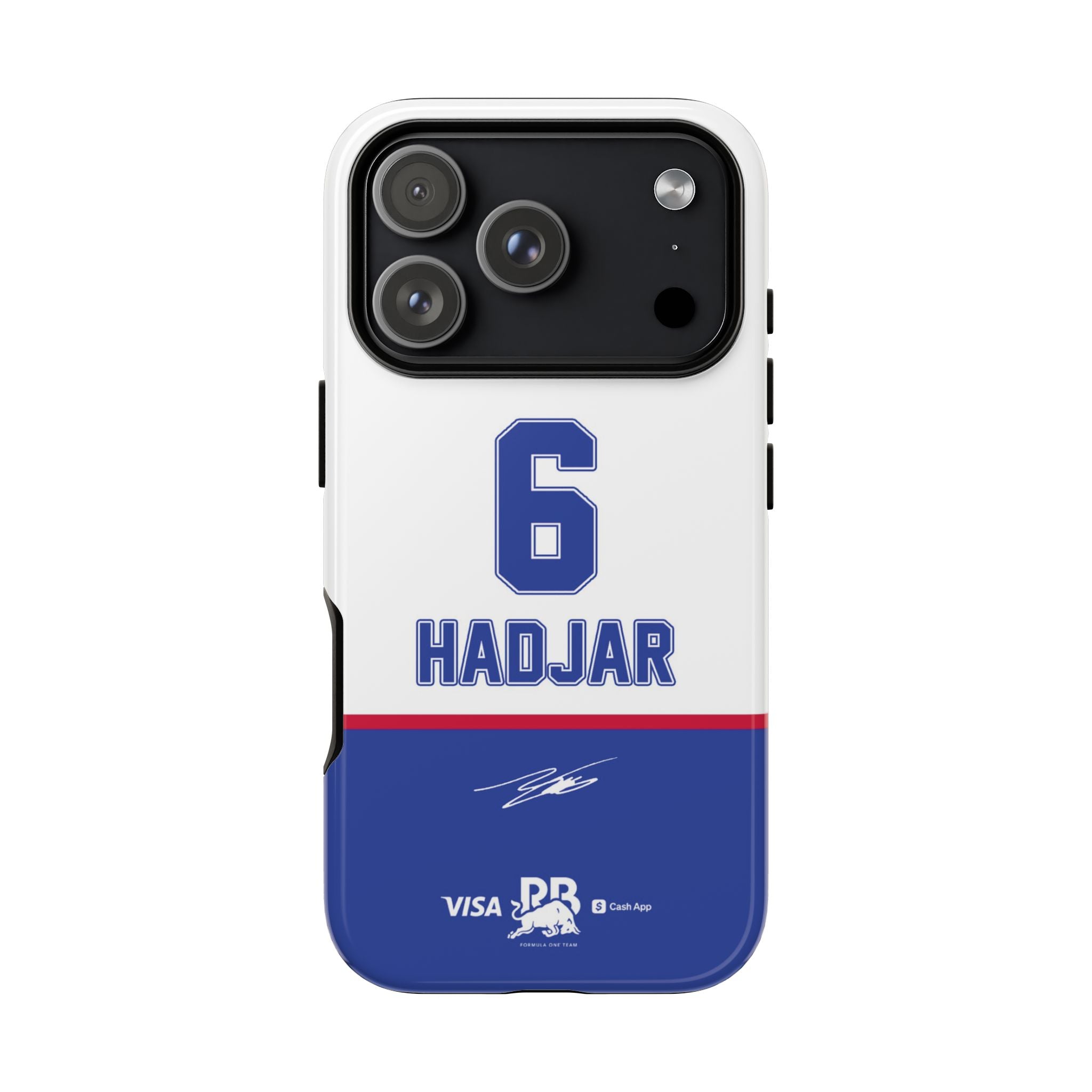 Isack Hadjar 6 Racing Bulls F1 Phone Case, VCARB 2025 Formula One, Tough Phone Case, iPhone Case, Google Pixel Case, Samsung Case