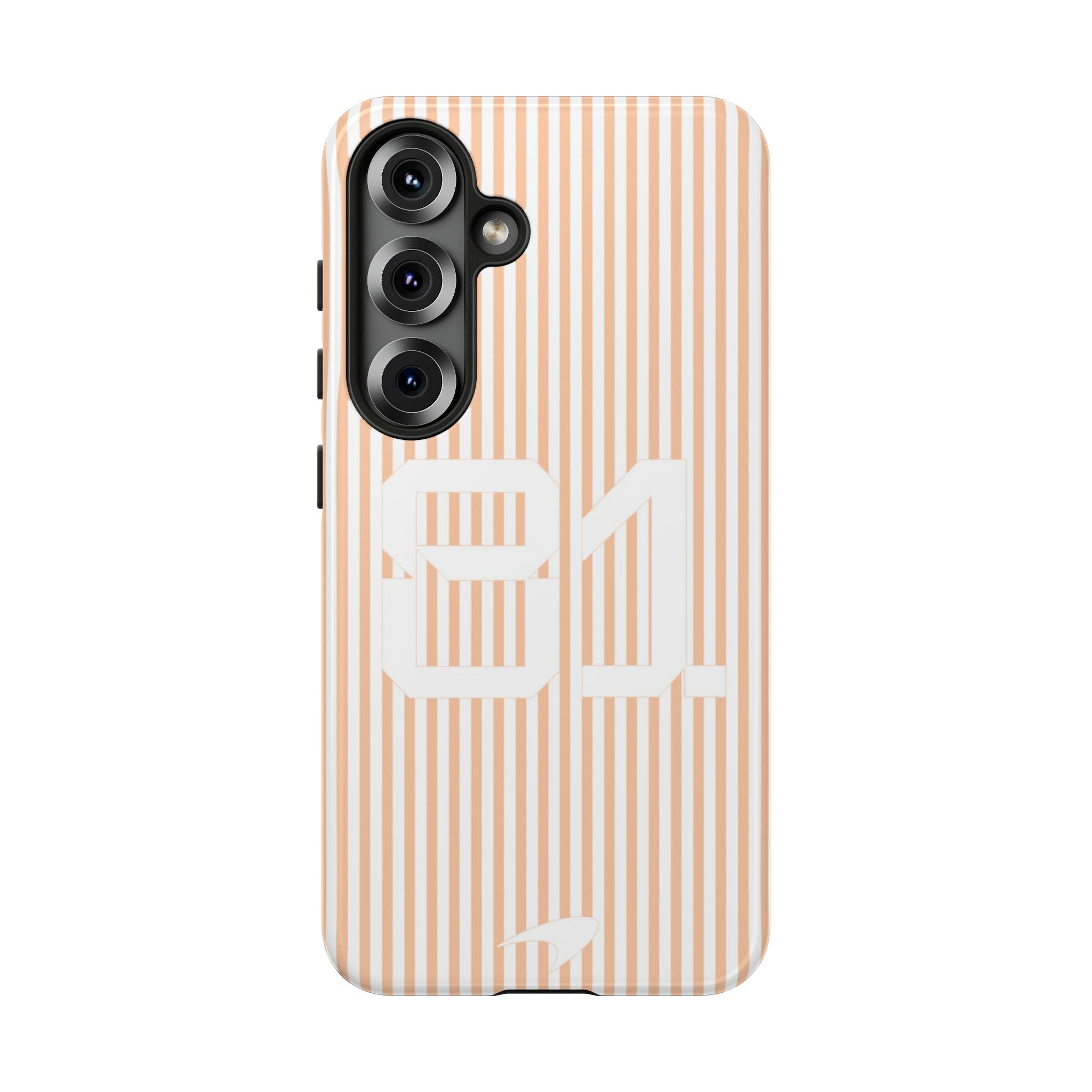 Oscar Piastri 81 Striped McLaren F1 Tough Phone Case, McLaren Formula 1 Team, McLaren Phone Case, iPhone Case Google Pixel Case Samsung Case