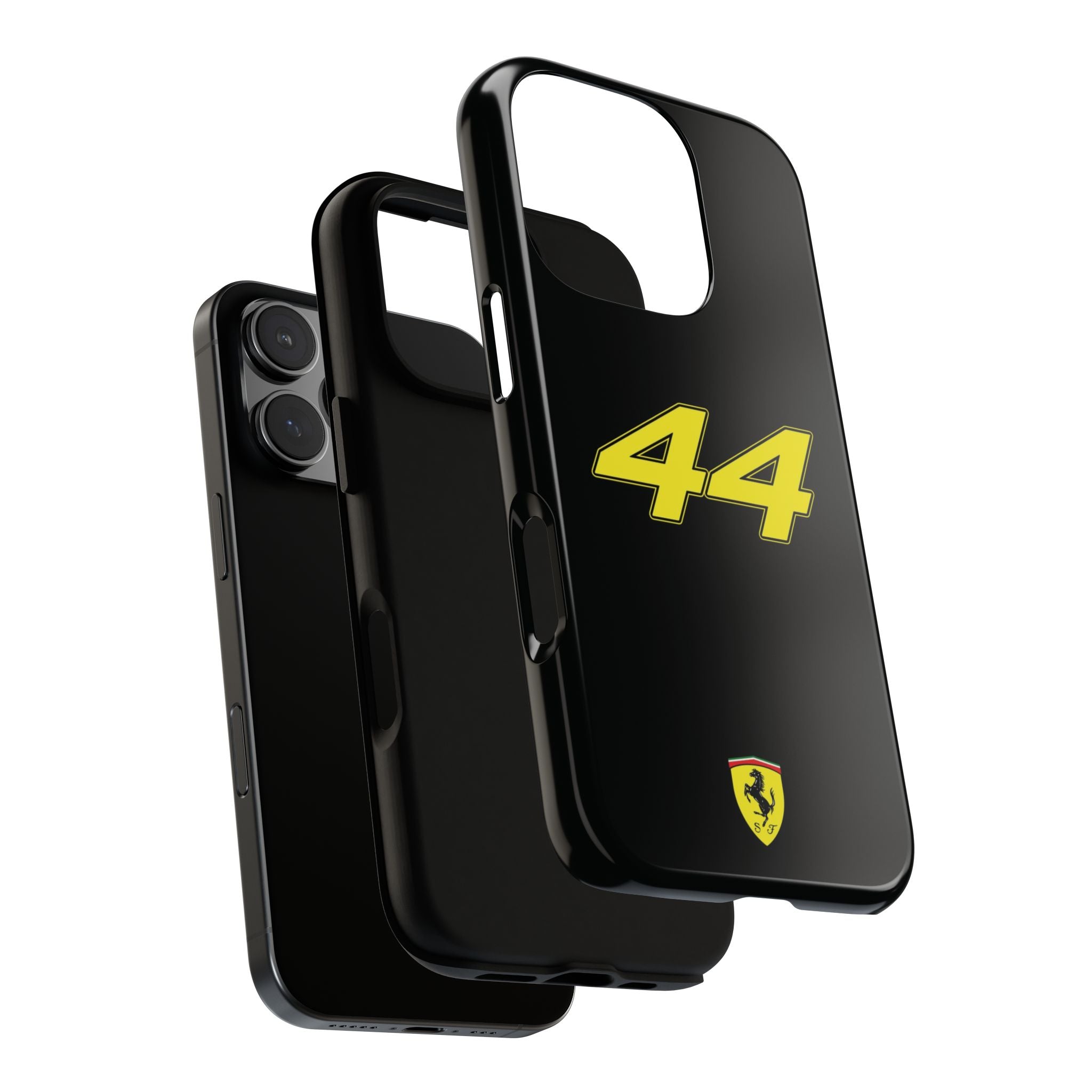 Lewis Hamilton 44 Yellow Black Ferrari F1 Tough Phone Case, Scuderia Ferrari Formula 1 Team, iPhone Case, Google Pixel Case, Samsung Case