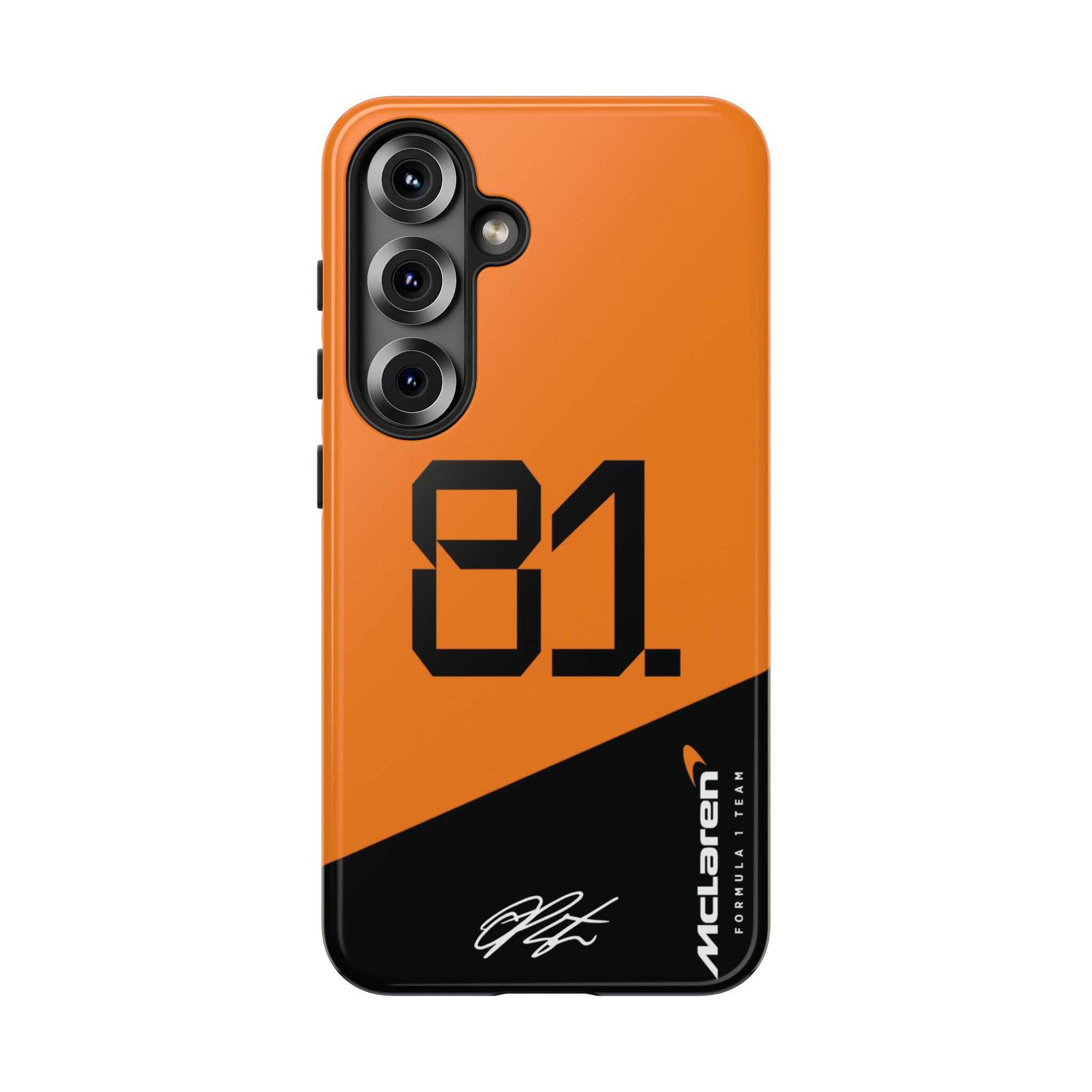 Oscar Piastri 81 McLaren F1 Tough Phone Case, McLaren Formula 1 Team, 2025 McLaren Phone Case, iPhone Case, Google Pixel Case, Samsung Case