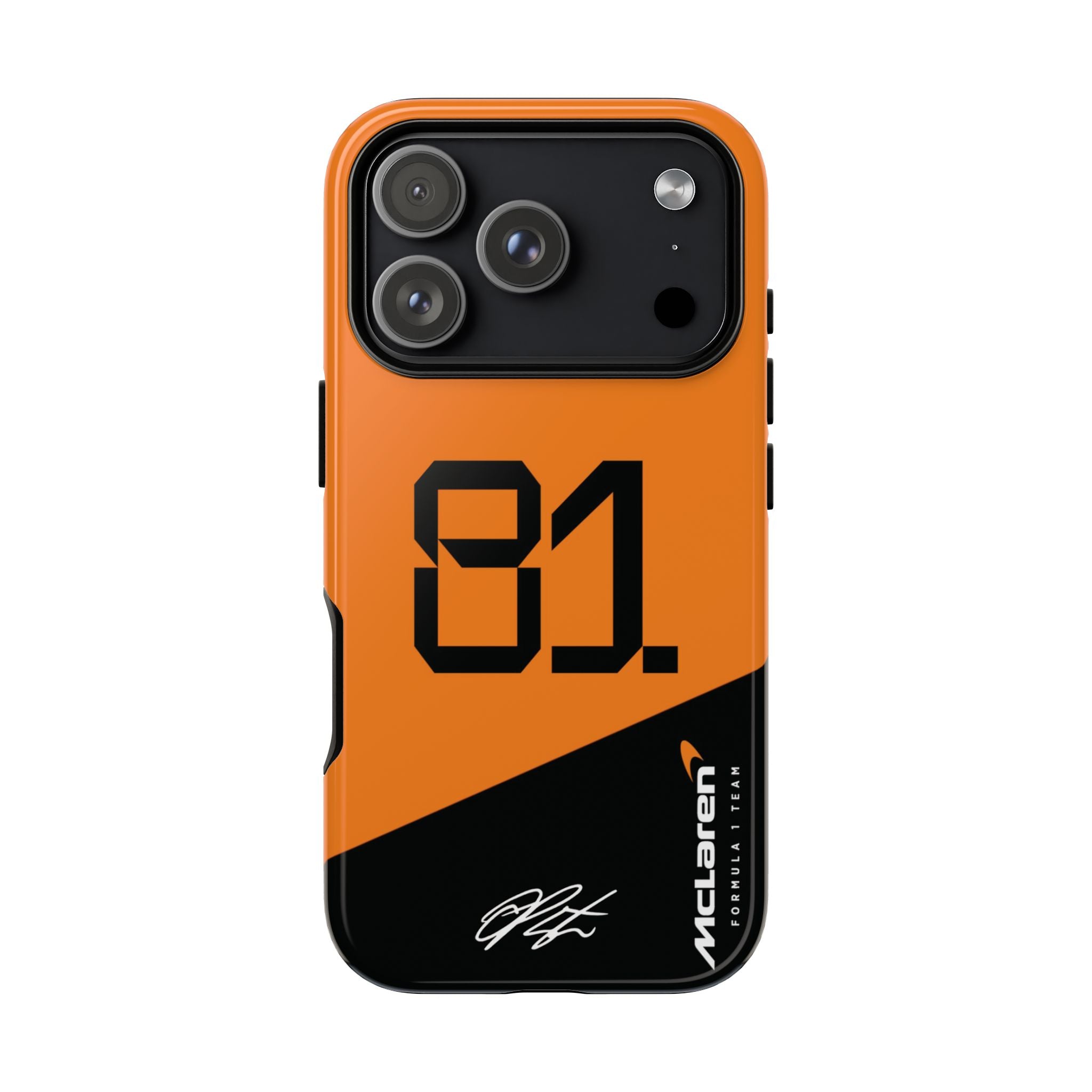 Oscar Piastri 81 McLaren F1 Tough Phone Case, McLaren Formula 1 Team, 2025 McLaren Phone Case, iPhone Case, Google Pixel Case, Samsung Case