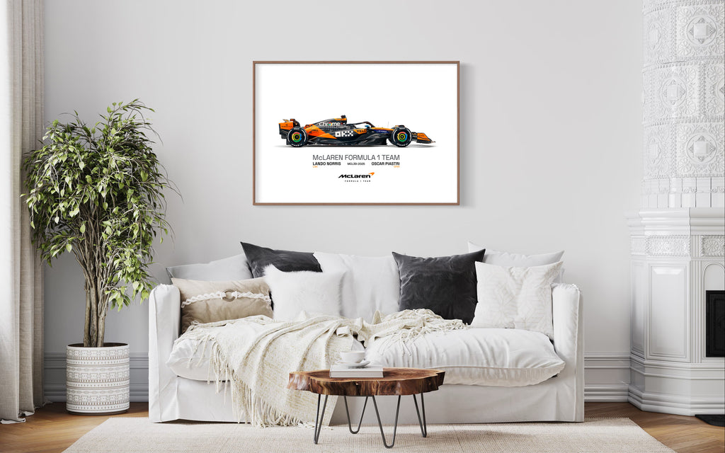 McLaren F1 2025 Poster Print, Formula 1 poster, McLaren F1 MCL39, Formula One Print, McLaren F1 Wall Art, Norris, Piastri, Digital Download