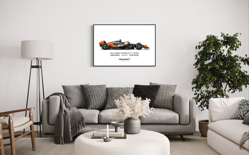 McLaren F1 2025 Poster Print, Formula 1 poster, McLaren F1 MCL39, Formula One Print, McLaren F1 Wall Art, Norris, Piastri, Digital Download