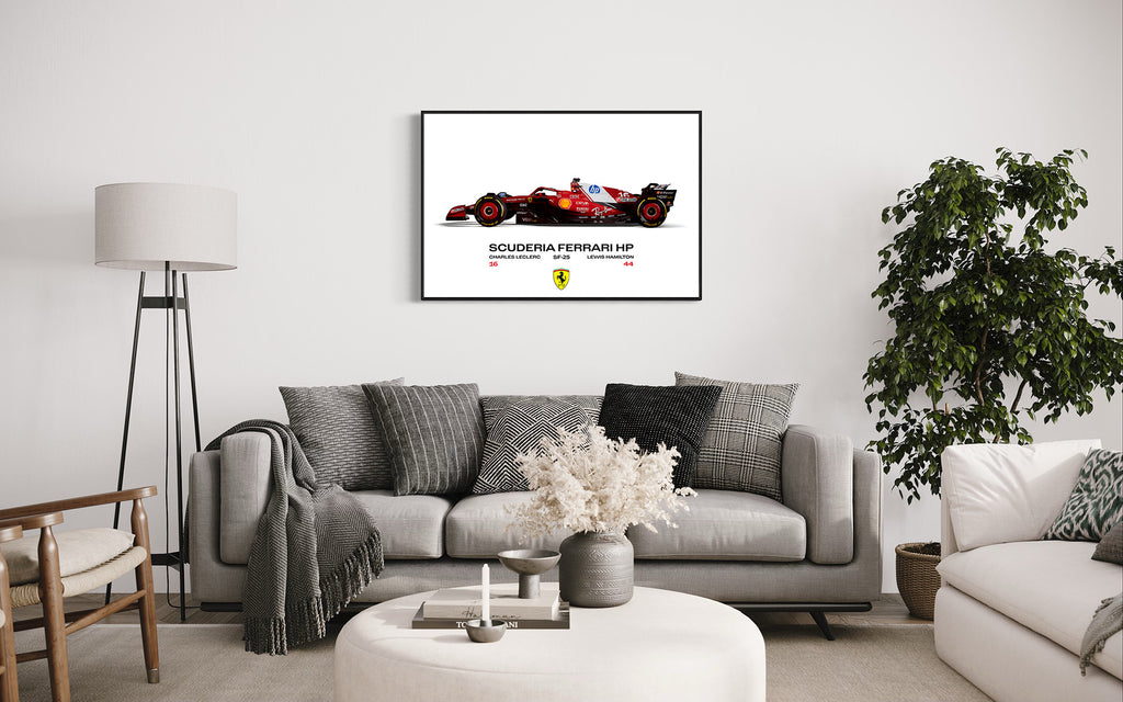 Ferrari F1 2025 Poster Print, Formula 1, Scuderia Ferrari F1 SF25 Team Art, Formula 1, Ferrari Wall Art, Hamilton, Leclerc, Digital Download